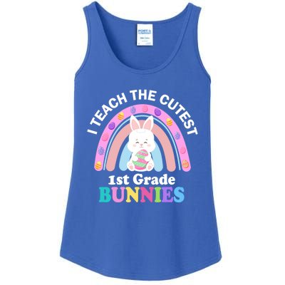 I Teach The Cutest 1st Grade Bunnies Teacher Easter Day Cute Gift Ladies Essential Tank