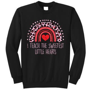 I Teach The Sweetest Hearts Rainbow Teacher Valentines Day Sweatshirt