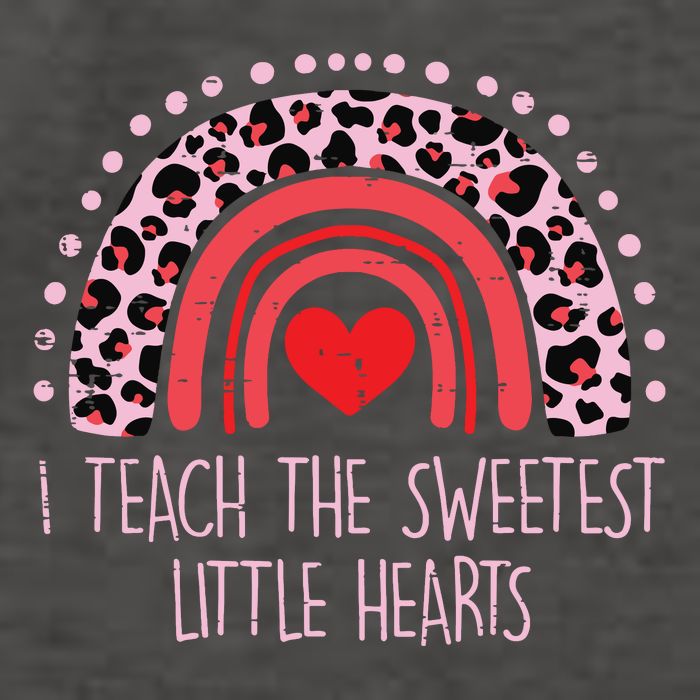 I Teach The Sweetest Hearts Rainbow Teacher Valentines Day Vector Backpack
