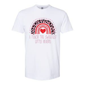 I Teach The Sweetest Hearts Rainbow Teacher Valentines Day Softstyle CVC T-Shirt