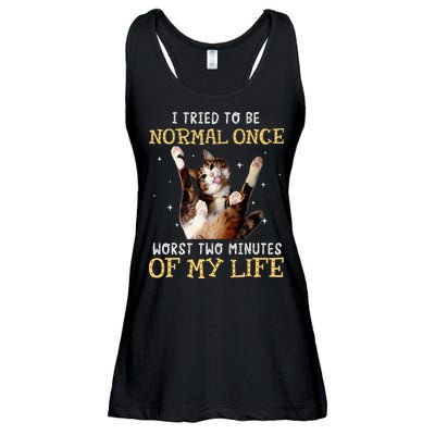 I Tried To Be Normal Once Worst Two Minutes Of My Life Ladies Essential Flowy Tank