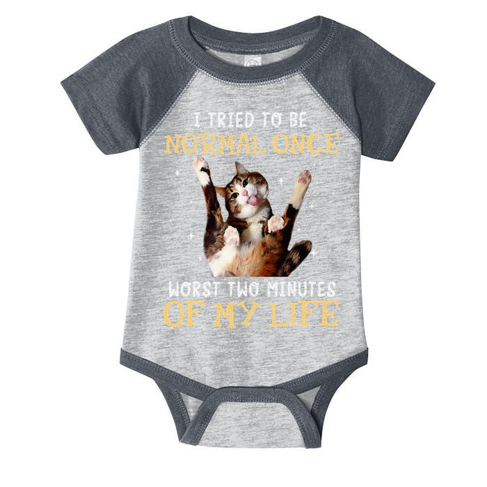 I Tried To Be Normal Once Worst Two Minutes Of My Life Infant Baby Jersey Bodysuit