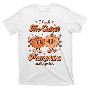 I Teach The Cutest Pumpkins In The Patch Retro Teacher Fall T-Shirt