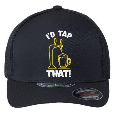 I'D TAP THAT Beer Fest Funny Beer Drinking Beer Lover Flexfit Unipanel Trucker Cap