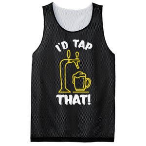 I'D TAP THAT Beer Fest Funny Beer Drinking Beer Lover Mesh Reversible Basketball Jersey Tank