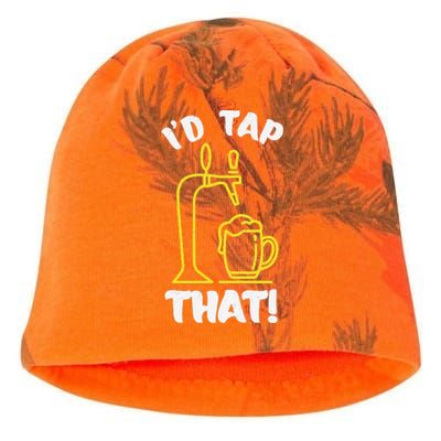 I'D TAP THAT Beer Fest Funny Beer Drinking Beer Lover Kati - Camo Knit Beanie