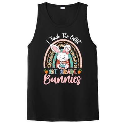 I Teach The Cutest 1st Grade Bunnies Teacher Easter Cool Gift PosiCharge Competitor Tank