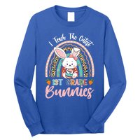 I Teach The Cutest 1st Grade Bunnies Teacher Easter Cool Gift Long Sleeve Shirt