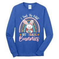 I Teach The Cutest 1st Grade Bunnies Teacher Easter Cool Gift Tall Long Sleeve T-Shirt