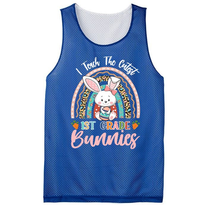 I Teach The Cutest 1st Grade Bunnies Teacher Easter Cool Gift Mesh Reversible Basketball Jersey Tank