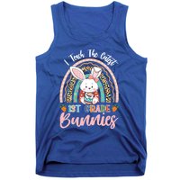 I Teach The Cutest 1st Grade Bunnies Teacher Easter Cool Gift Tank Top