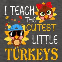 I Teach The Cutest Little Turkeys For Teacher Thanksgiving Vector Backpack