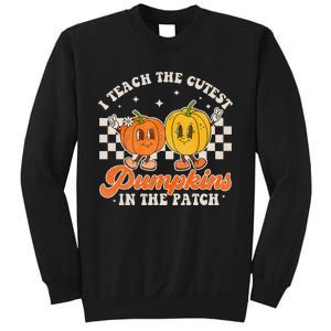 I Teach The Cutest Pumpkins In The Patch Retro Teacher Fall Sweatshirt