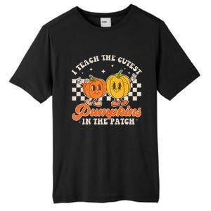 I Teach The Cutest Pumpkins In The Patch Retro Teacher Fall Tall Fusion ChromaSoft Performance T-Shirt