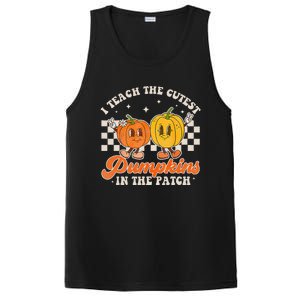 I Teach The Cutest Pumpkins In The Patch Retro Teacher Fall PosiCharge Competitor Tank