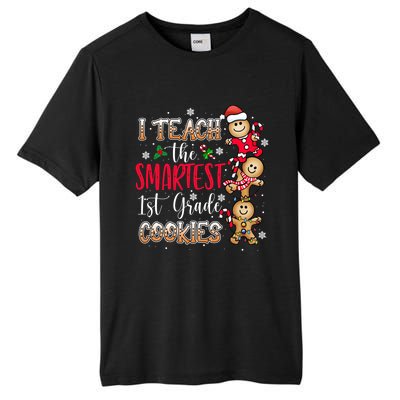 I Teach The Smartest Cookies 1St Grade Teacher Christmas Gift Tall Fusion ChromaSoft Performance T-Shirt