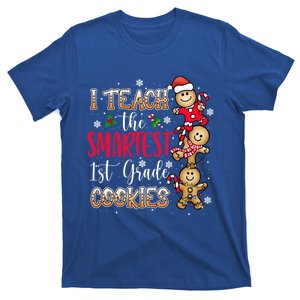 I Teach The Smartest Cookies 1St Grade Teacher Christmas Gift T-Shirt