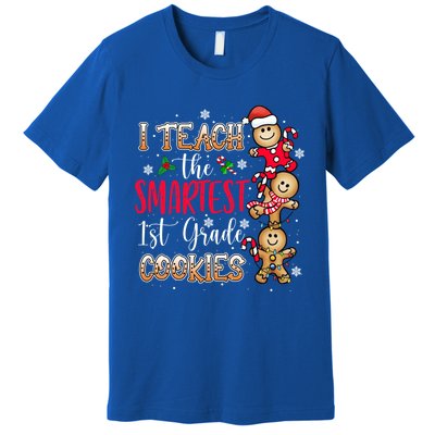 I Teach The Smartest Cookies 1St Grade Teacher Christmas Gift Premium T-Shirt