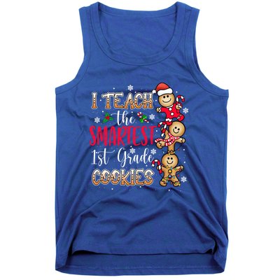 I Teach The Smartest Cookies 1St Grade Teacher Christmas Gift Tank Top