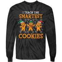 I Teach The Smartest Cookies Teacher Christmas Tie-Dye Long Sleeve Shirt