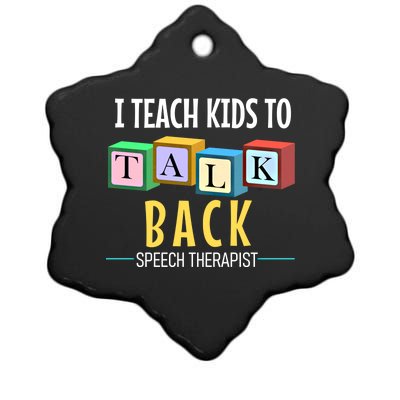 I Teach To Talk Back Speech Therapy Gift Ceramic Star Ornament