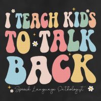 I Teach To Talk Back Groovy Speech Language Pathologist Knit Cap Winter Beanie