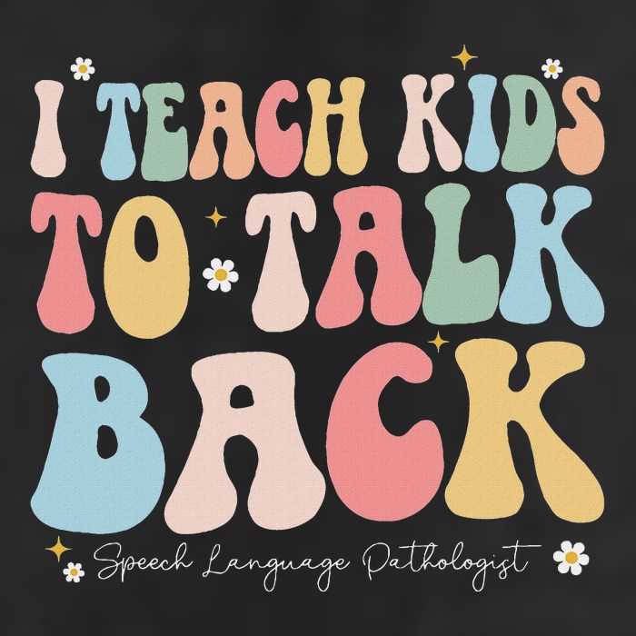 I Teach To Talk Back Groovy Speech Language Pathologist Knit Cap Winter Beanie
