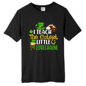 I Teach The Cutest Little Leprechauns Teacher Cute Shamrock Premium Tall Fusion ChromaSoft Performance T-Shirt