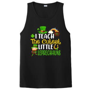 I Teach The Cutest Little Leprechauns Teacher Cute Shamrock Premium PosiCharge Competitor Tank