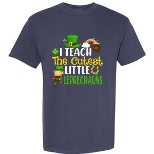 I Teach The Cutest Little Leprechauns Teacher Cute Shamrock Premium Garment-Dyed Heavyweight T-Shirt