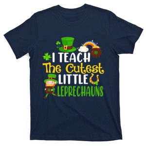 I Teach The Cutest Little Leprechauns Teacher Cute Shamrock Premium T-Shirt