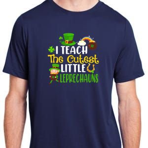 I Teach The Cutest Little Leprechauns Teacher Cute Shamrock Premium Adult ChromaSoft Performance T-Shirt