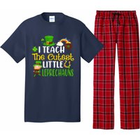 I Teach The Cutest Little Leprechauns Teacher Cute Shamrock Premium Pajama Set