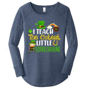 I Teach The Cutest Little Leprechauns Teacher Cute Shamrock Premium Women's Perfect Tri Tunic Long Sleeve Shirt