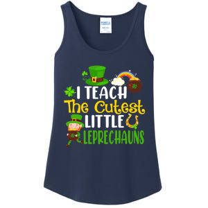 I Teach The Cutest Little Leprechauns Teacher Cute Shamrock Premium Ladies Essential Tank