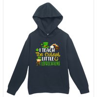 I Teach The Cutest Little Leprechauns Teacher Cute Shamrock Premium Urban Pullover Hoodie