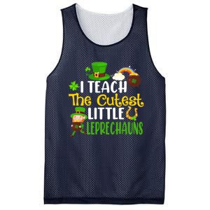 I Teach The Cutest Little Leprechauns Teacher Cute Shamrock Premium Mesh Reversible Basketball Jersey Tank