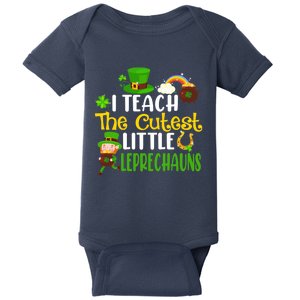 I Teach The Cutest Little Leprechauns Teacher Cute Shamrock Premium Baby Bodysuit