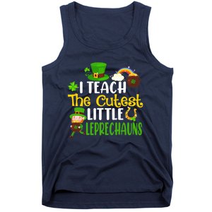 I Teach The Cutest Little Leprechauns Teacher Cute Shamrock Premium Tank Top