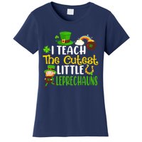 I Teach The Cutest Little Leprechauns Teacher Cute Shamrock Premium Women's T-Shirt