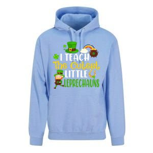 I Teach The Cutest Little Leprechauns Teacher Cute Shamrock Premium Unisex Surf Hoodie