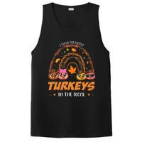 I Teach The Cutest Turkey In The Flock Rainbow Thanksgiving PosiCharge Competitor Tank