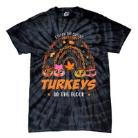 I Teach The Cutest Turkey In The Flock Rainbow Thanksgiving Tie-Dye T-Shirt