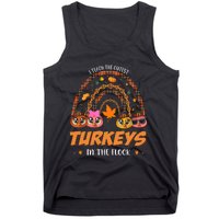 I Teach The Cutest Turkey In The Flock Rainbow Thanksgiving Tank Top