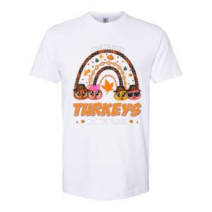 I Teach The Cutest Turkey In The Flock Rainbow Thanksgiving Softstyle CVC T-Shirt