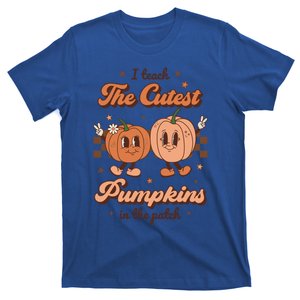 I Teach The Cutest Pumpkins In The Patch Retro Teacher Fall Cool Gift T-Shirt