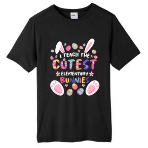 I Teach The Cutest Eletary Bunnies Teacher Easter Day Gift Tall Fusion ChromaSoft Performance T-Shirt