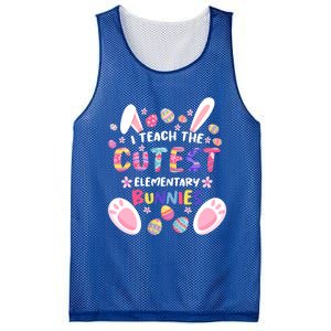 I Teach The Cutest Eletary Bunnies Teacher Easter Day Gift Mesh Reversible Basketball Jersey Tank