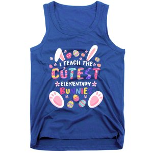 I Teach The Cutest Eletary Bunnies Teacher Easter Day Gift Tank Top