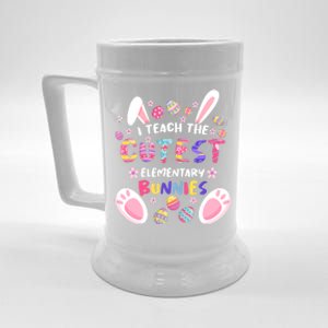 I Teach The Cutest Eletary Bunnies Teacher Easter Day Gift Beer Stein